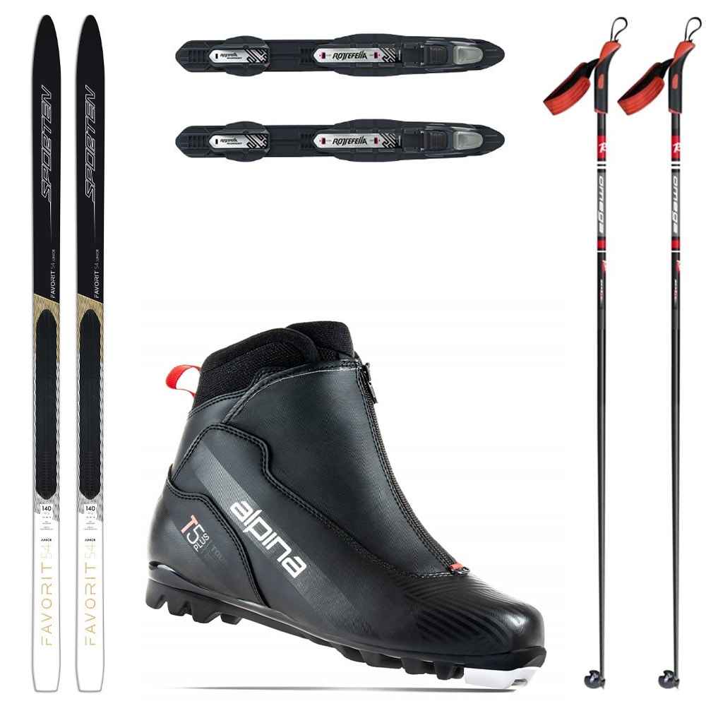 Bežkový set SPORTEN Favorit Jr Mg 54 s viazaním + obuv ALPINA T5Plus + palice - Detské sety - 1