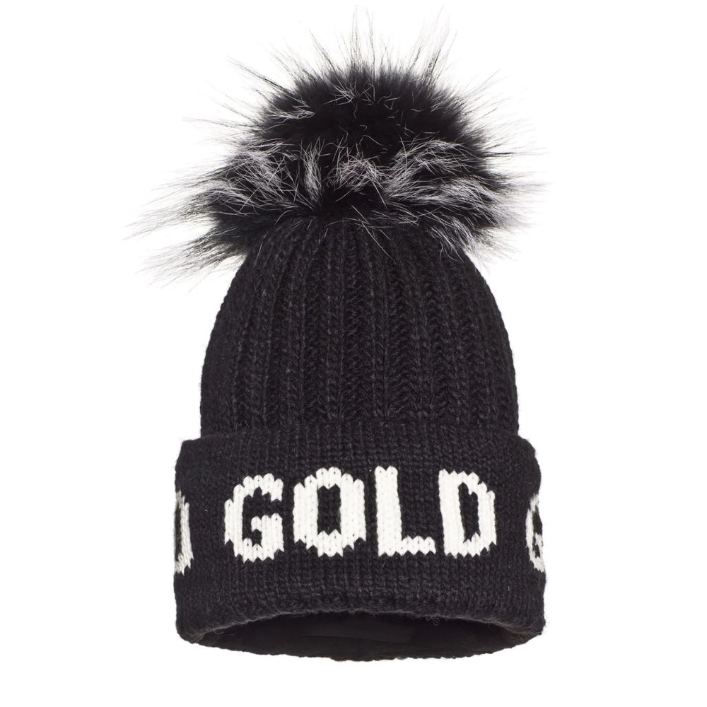 Čiapka GOLDBERGH Hodd Real Raccoon Fur Black - Čiapky - 1