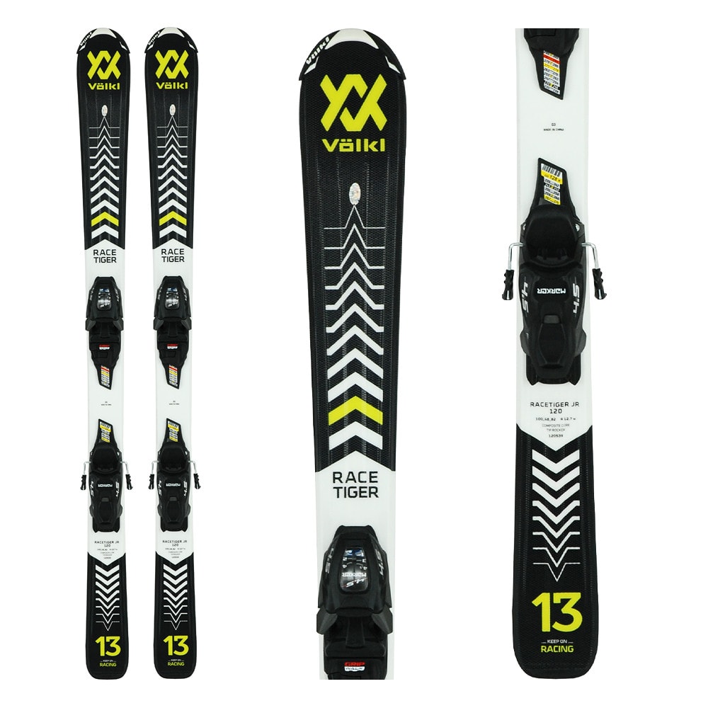 Detské zjazdové lyže VÖLKL Racetiger Jr + viazanie VMotion - Detské lyže - 1