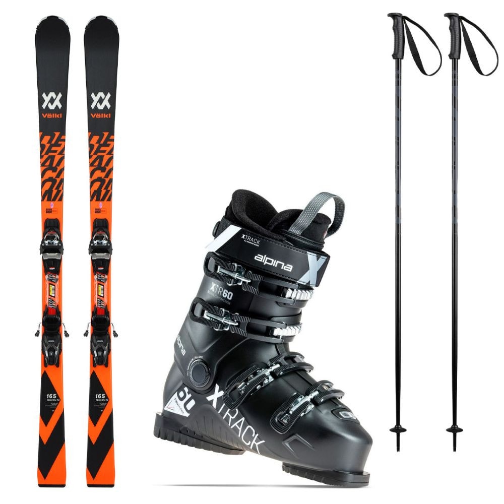 Lyžiarsky set VÖLKL Deacon 7.2 s viazaním + lyžiarky Alpina + palice - Pánske lyže - 1