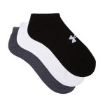 Ponožky UNDER ARMOUR Core No Show 3Pack Black/White