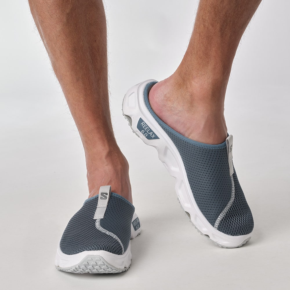 Šľapky SALOMON Reelax Slide 6.0 Blue Ashes/White - Šľapky a sandále - 7
