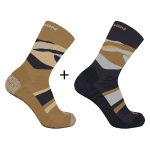 Ponožky SALOMON Out Alps Crew 2Pack Carbon/Bronze - 2 páry