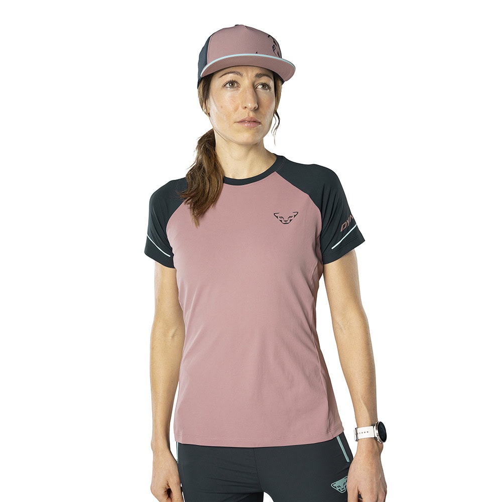 Tričko DYNAFIT Alpine Pro Short Sleeve Shirt W Mokarosa - Dámske oblečenie - 2