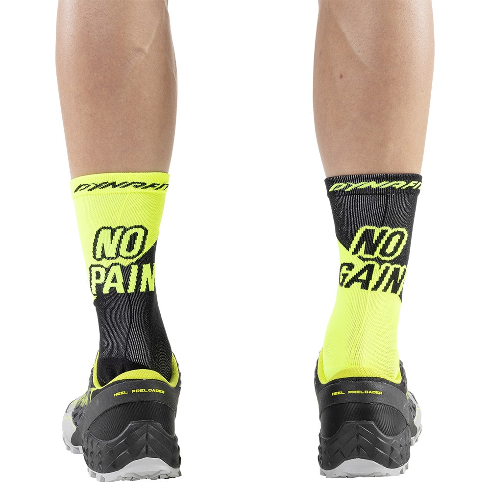 Ponožky DYNAFIT No Pain No Gain Neon Yellow - Ponožky - stredné - 3