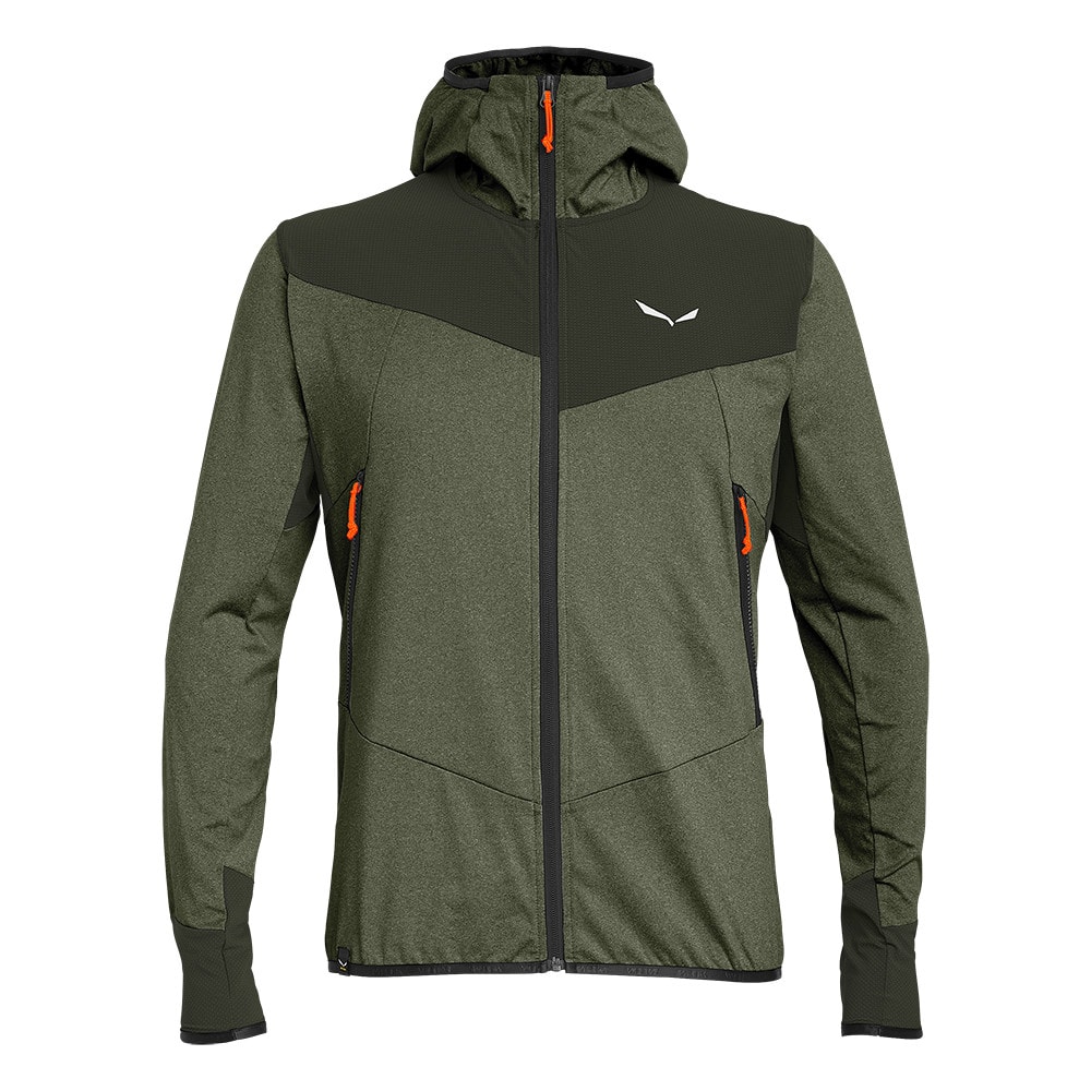 Mikina SALEWA Agner Hybrid Polarlite Durastretch M Dark Olive - Technické mikiny - 4