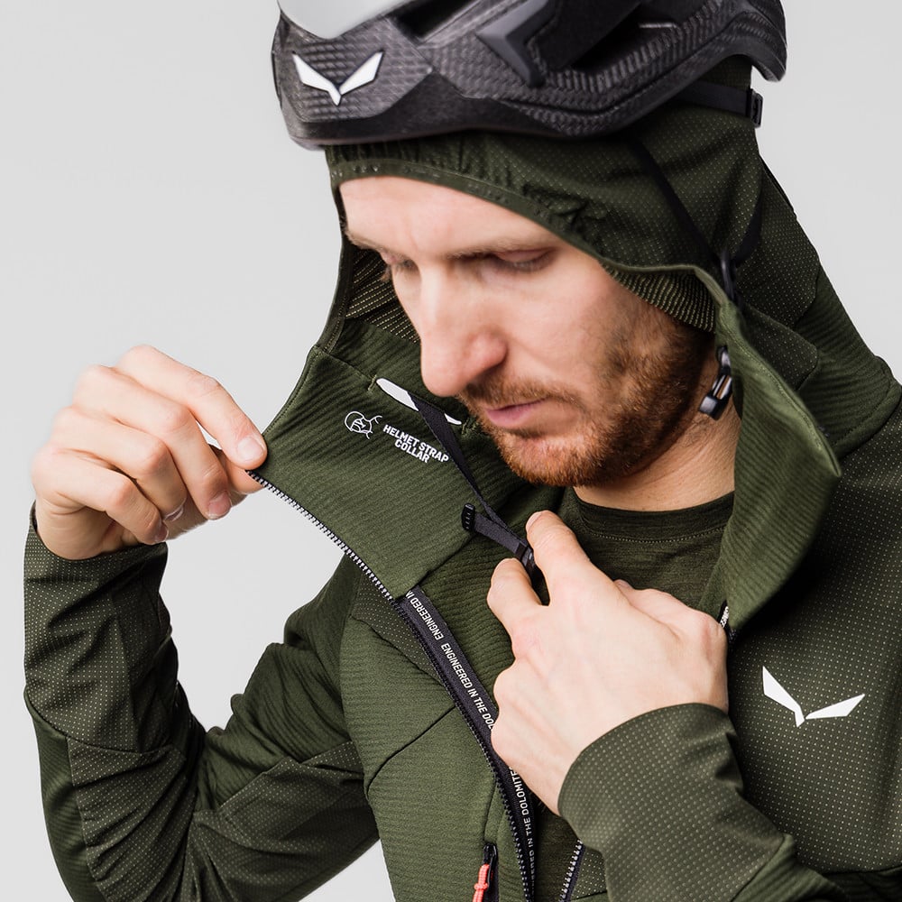Mikina SALEWA Agner Polarlite M Dark Olive - Technické mikiny - 9