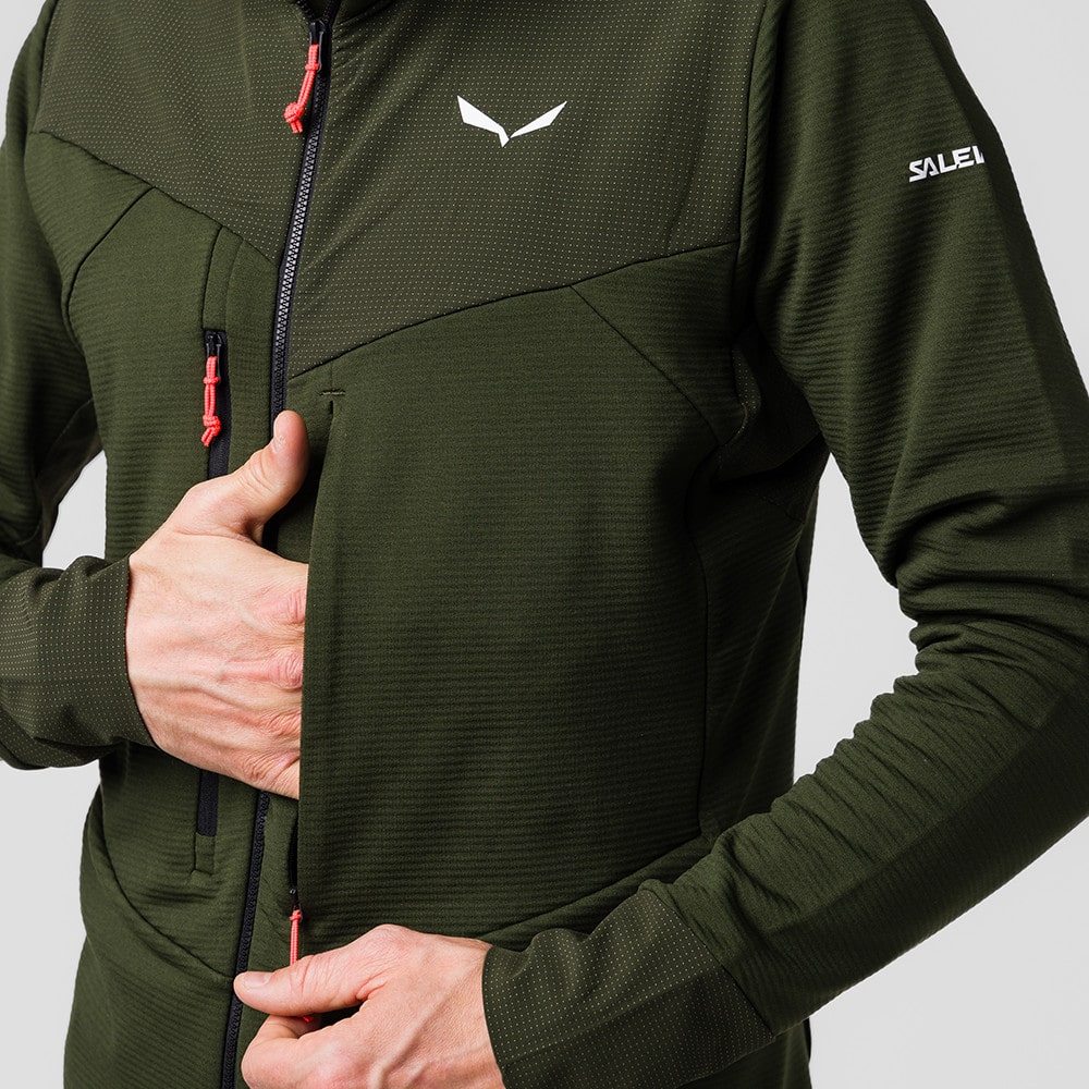 Mikina SALEWA Agner Polarlite M Dark Olive - Technické mikiny - 3