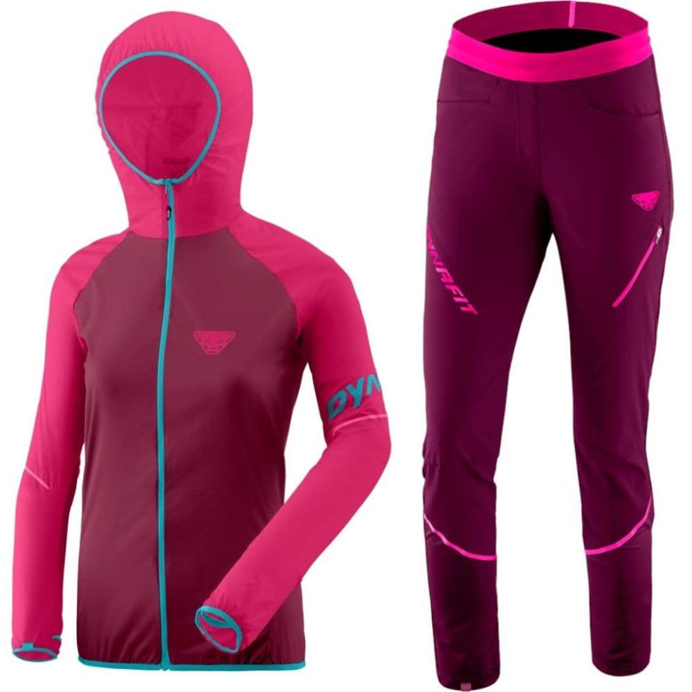 Komplet DYNAFIT Alpine Wind W Flamingo & DYNAFIT Transalper Hybrid Pant W Beet Red - SETY - Turistické oblečenie - 1