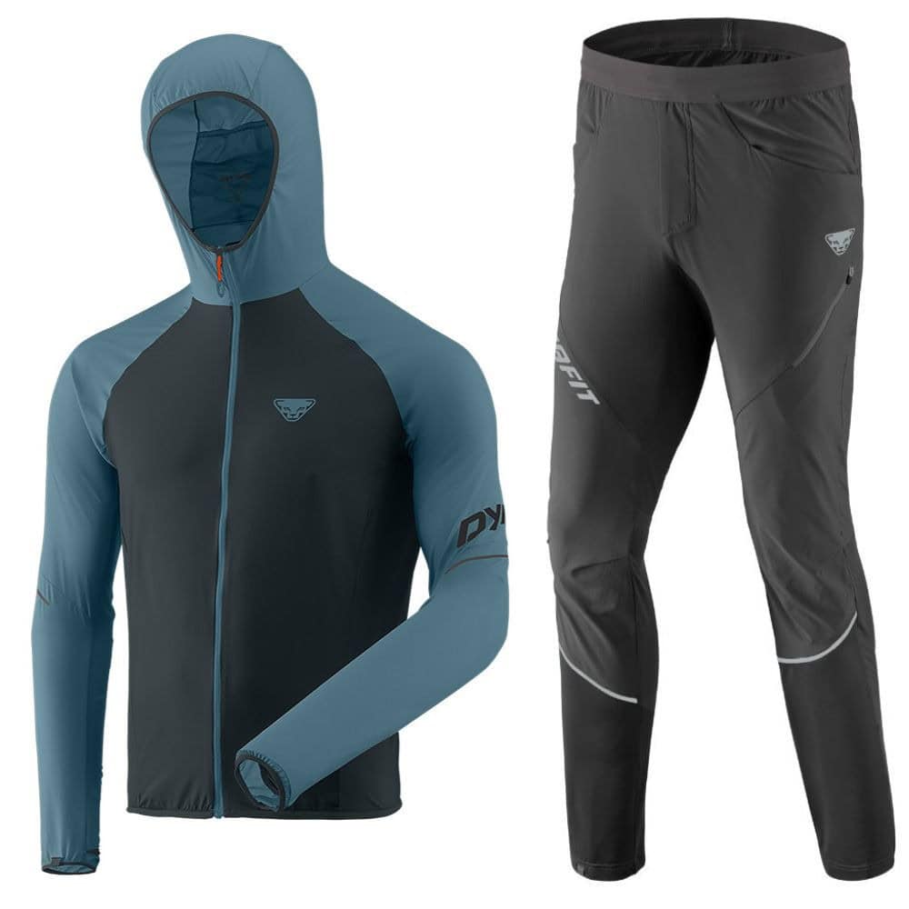 Komplet DYNAFIT Alpine Wind M Storm Blue & DYNAFIT Transalper Hybrid Black - SETY - Turistické oblečenie - 1