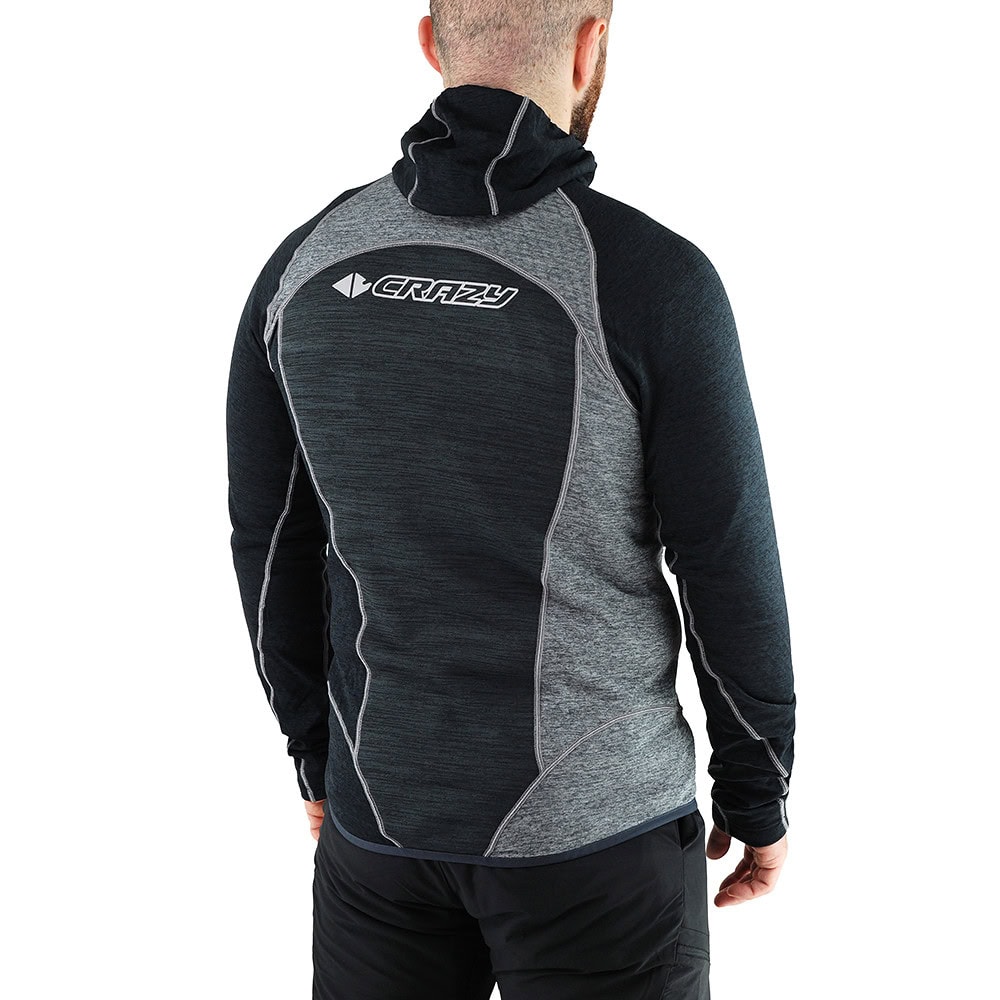 Mikina CRAZY Pull Resolution Man Black - Technické mikiny - 2