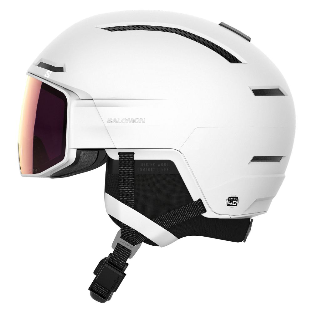 Lyžiarska prilba SALOMON Driver Prime Sigma Plus White + vymeniteľný magnetický štít - Dámske prilby - 3