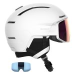 Lyžiarska prilba SALOMON Driver Prime Sigma Plus White + vymeniteľný magnetický štít