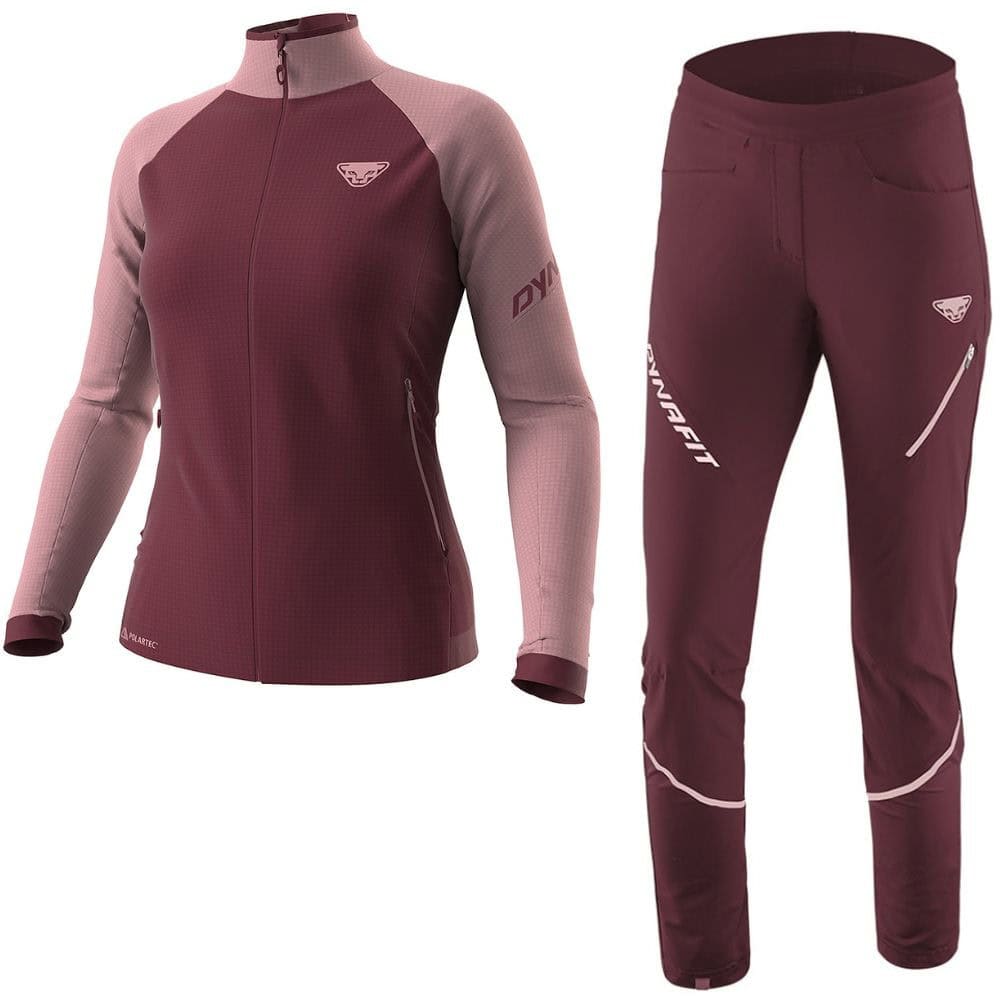 Komplet DYNAFIT Speed Polartec® Jacket W & DYNAFIT Transalper Hybrid Pant W Burgundy - SETY - Turistické oblečenie - 1