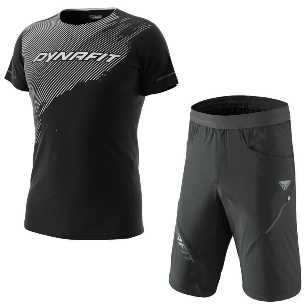 Komplet DYNAFIT Alpine Shirt M Black & DYNAFIT Transalper Hybrid Black - SETY - Letné oblečenie - 1
