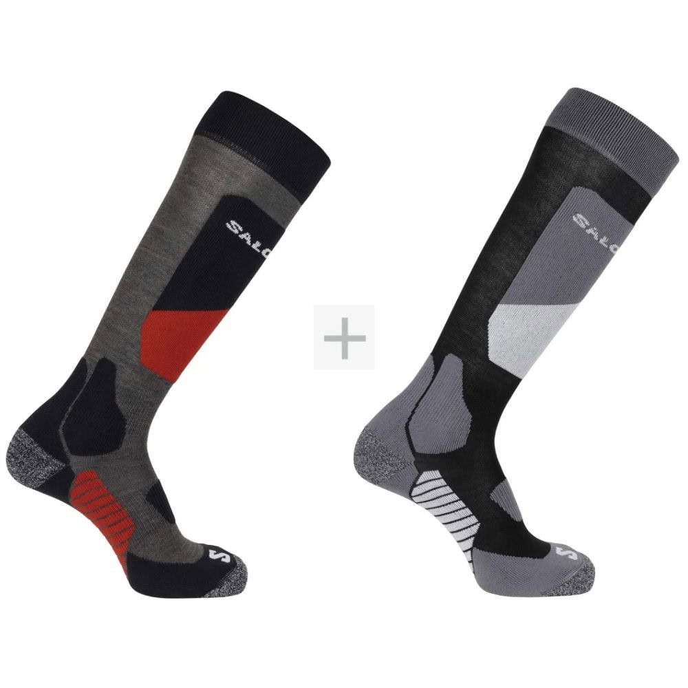 Lyžiarske ponožky SALOMON S/Access Black/Beluga - 2 páry v balení