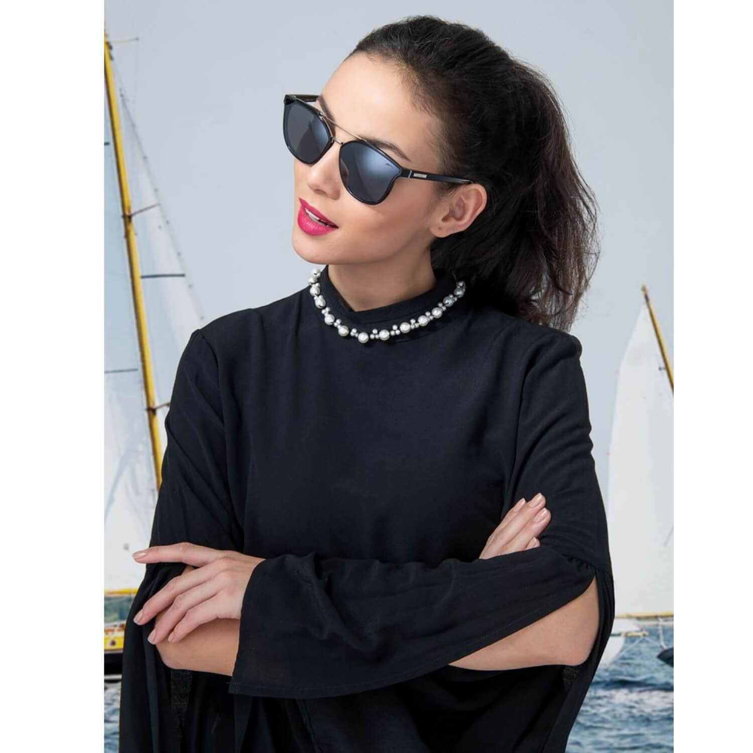 Slnečné okuliare RELAX Nichol Shiny Black/Cloud Grey - Slnečné okuliare - 2