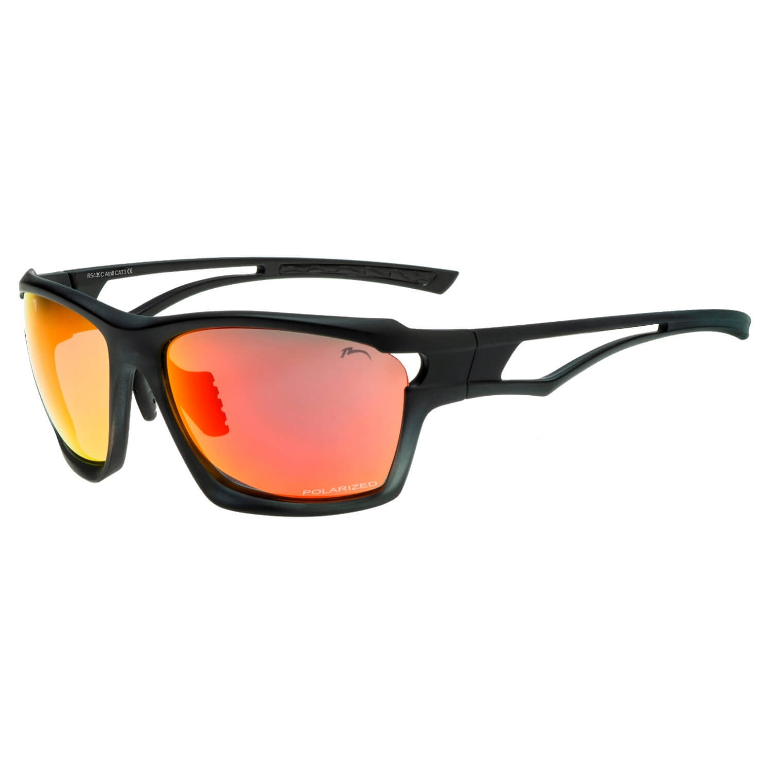 Slnečné okuliare RELAX Atoll Matt Black/Grey/Inferno Red - Slnečné okuliare - 1