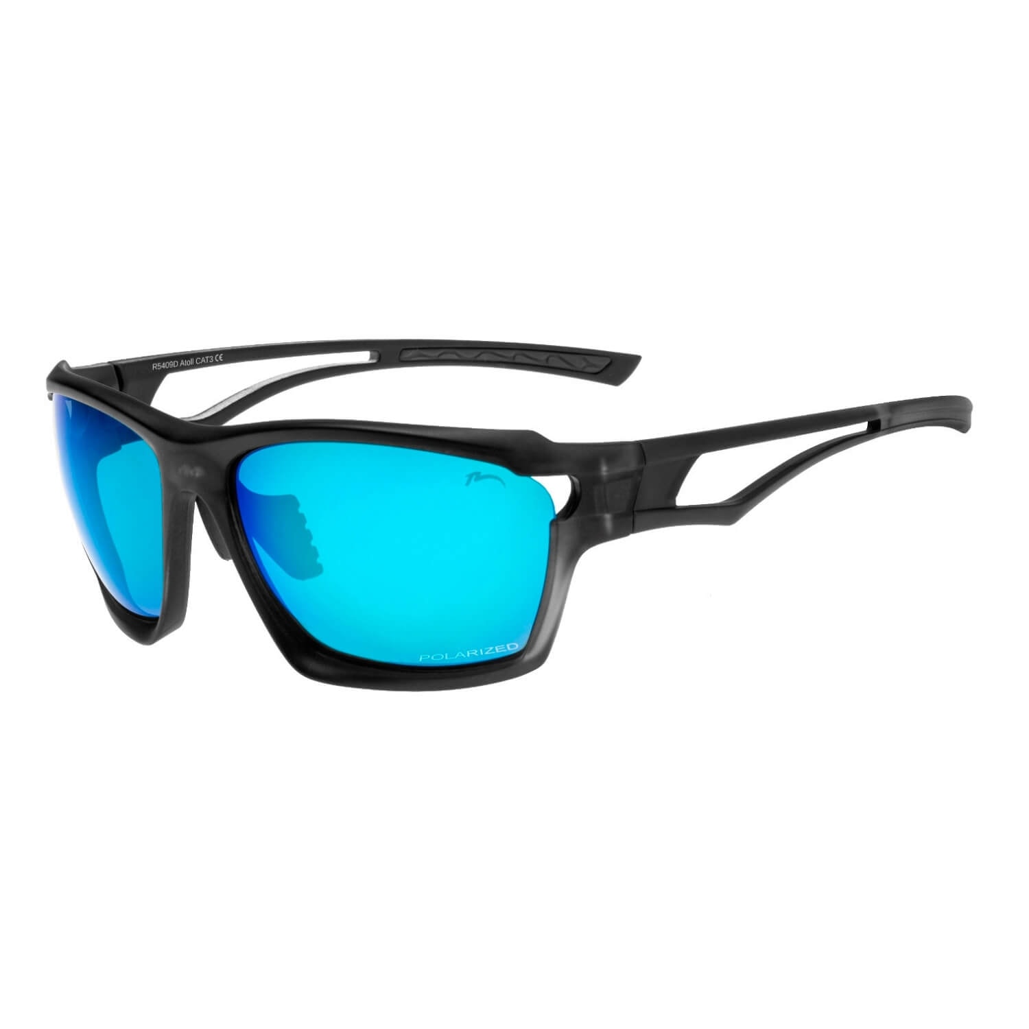 Športové slnečné okuliare RELAX Atoll Matt Black/Grey/Ice Blue Platinum - Slnečné okuliare - 1