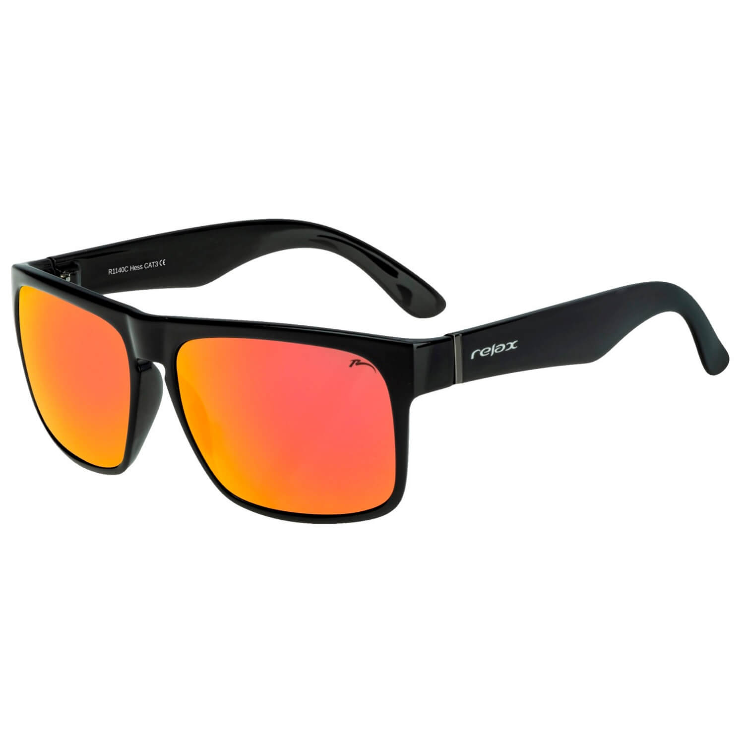 Slnečné okuliare RELAX Hess Shiny Black/Inferno Platinum - Slnečné okuliare - 1