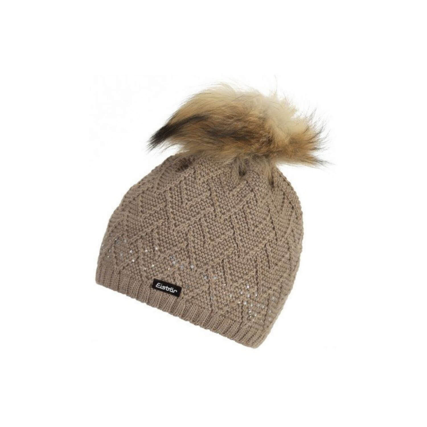 Čiapka EISBÄR Isabella Fur Crystal s brmbolcom z pravej kožušiny - Čiapky - 2