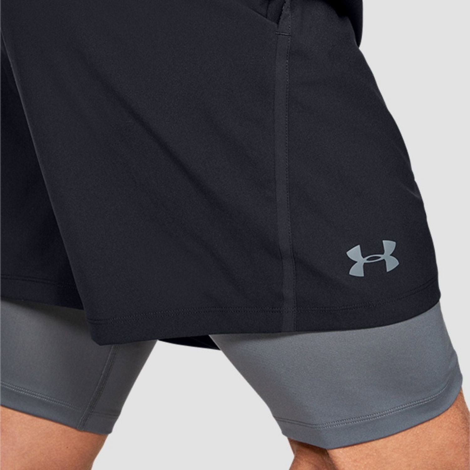 Kraťasy UNDER ARMOUR Qualifier 2 in 1 Black - Kraťasy & Šortky - 3