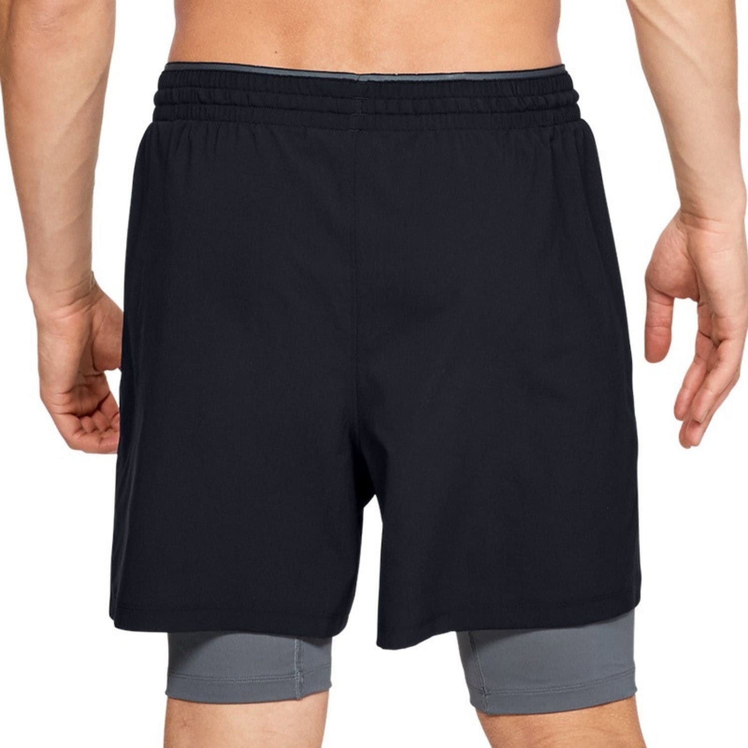 Kraťasy UNDER ARMOUR Qualifier 2 in 1 Black - Kraťasy & Šortky - 2