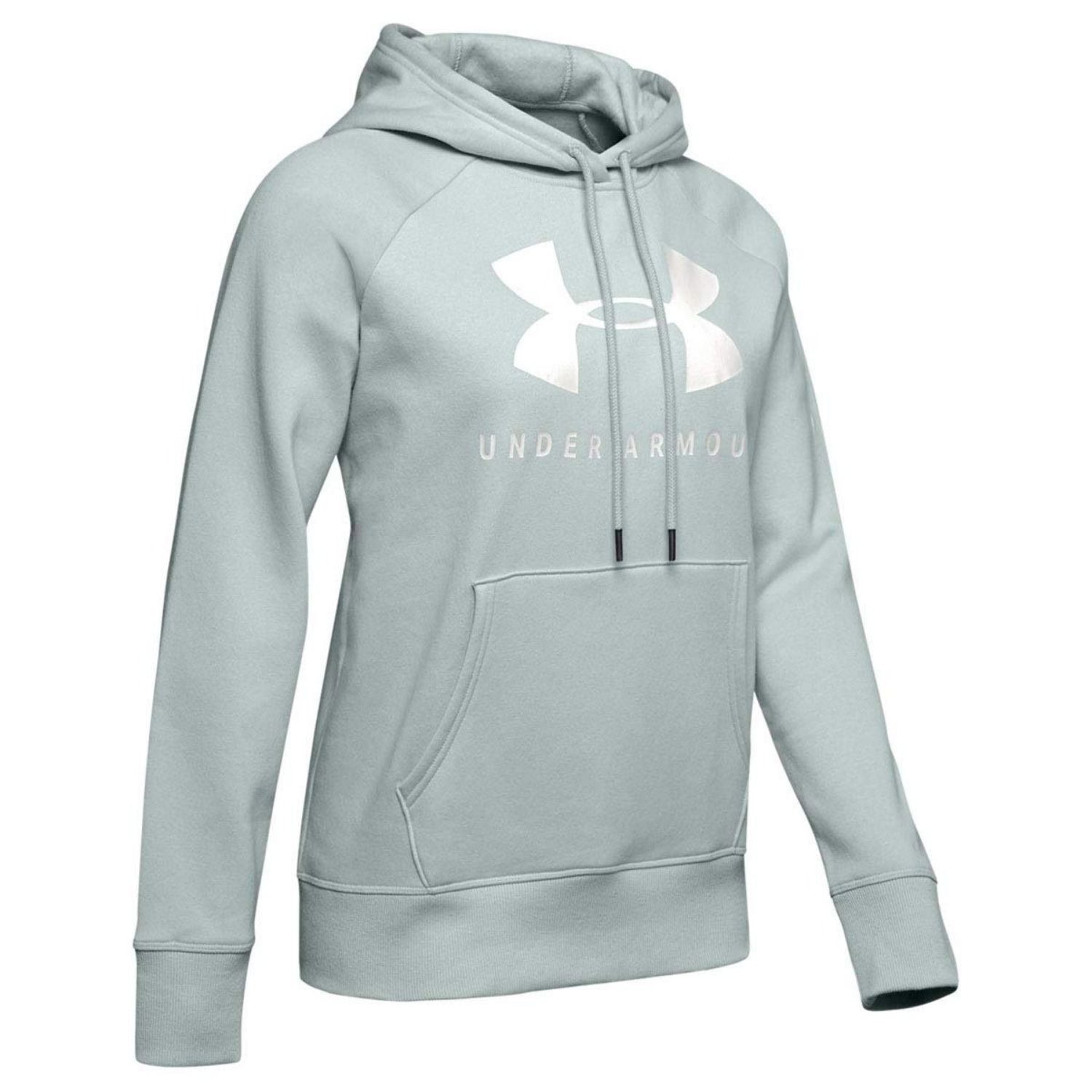 Mikina UNDER ARMOUR Rival Fleece Sportstyle Graphic Green/White - Mikiny s kapucňou - 3