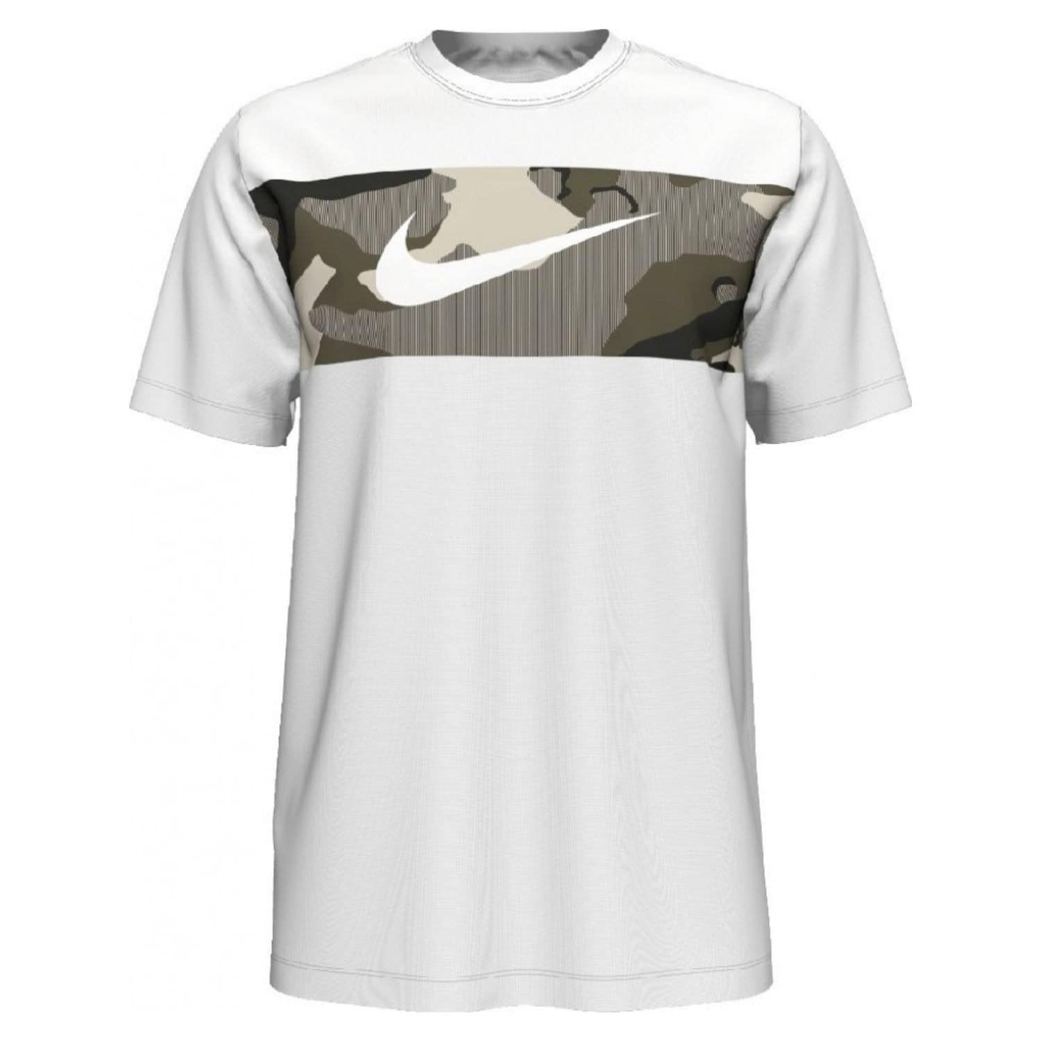 Tričko NIKE M NK Dry Tee Camo Block White - NIKE - 1