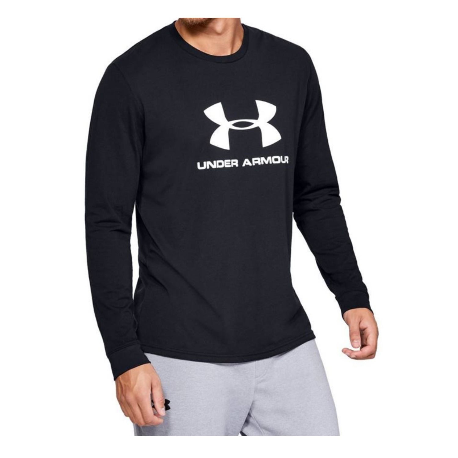 Tričko UNDER ARMOUR Sportstyle Logo LS Black - OBLEČENIE - 1