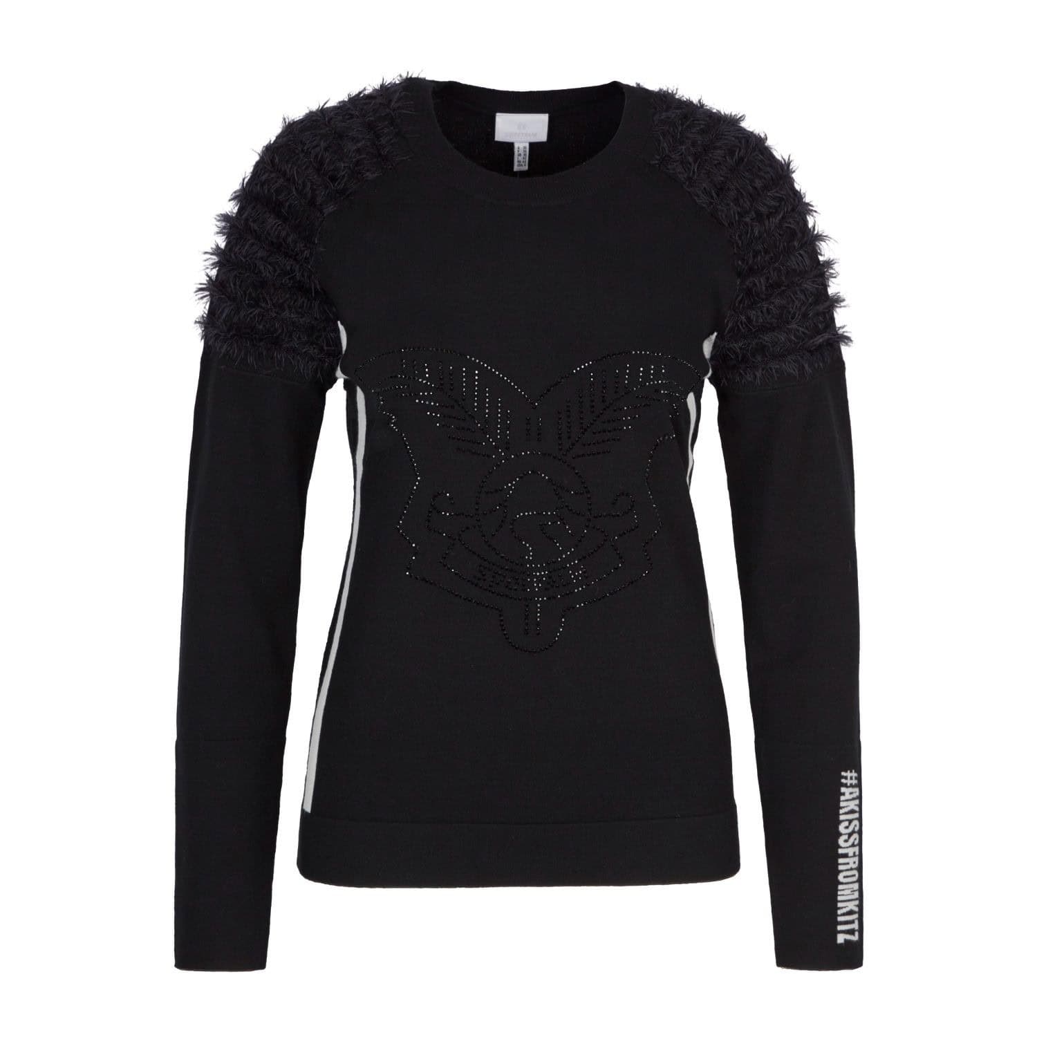 Pletená mikina SPORTALM Zinnia Black - Mikiny bez kapucne - 4