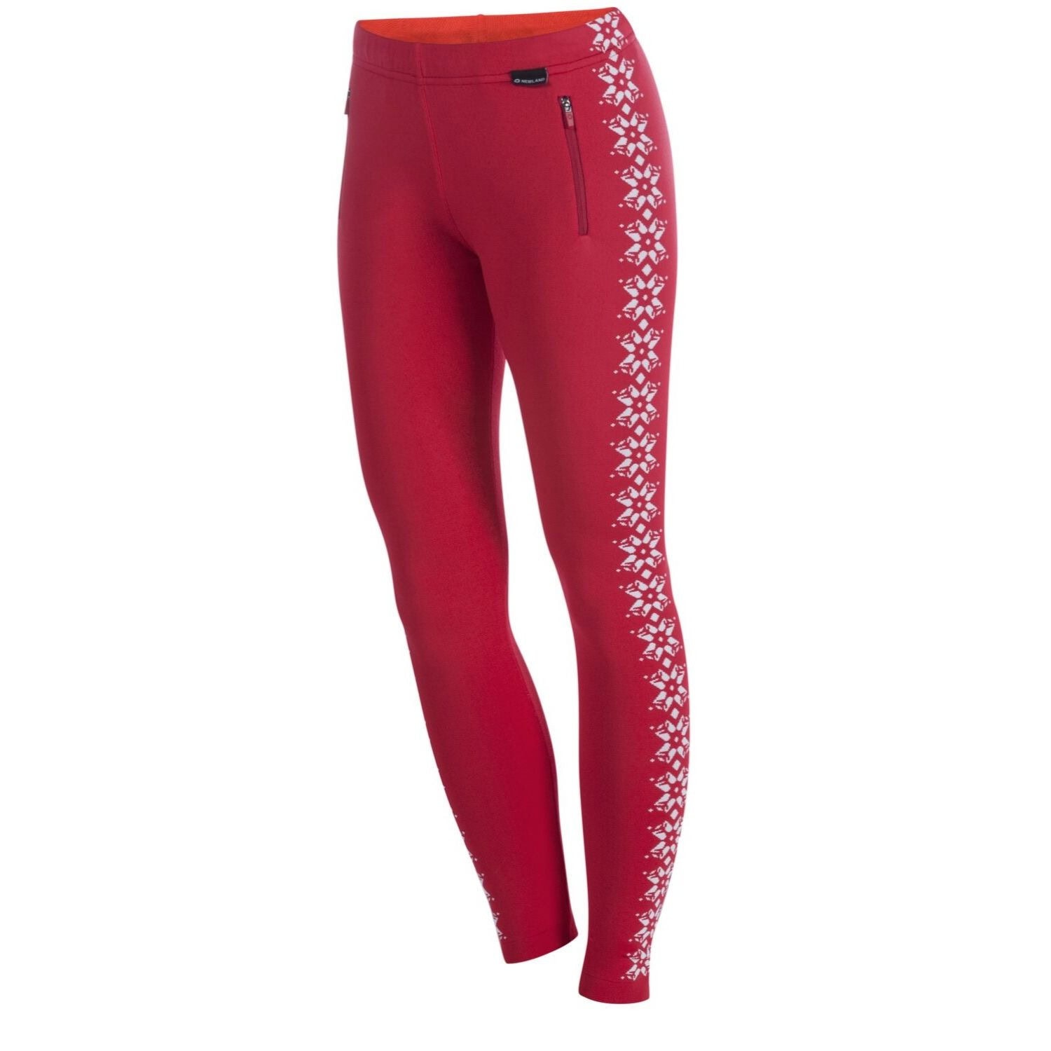 Zimné legíny NEWLAND Lady Leggings Red/White - Legíny - 4