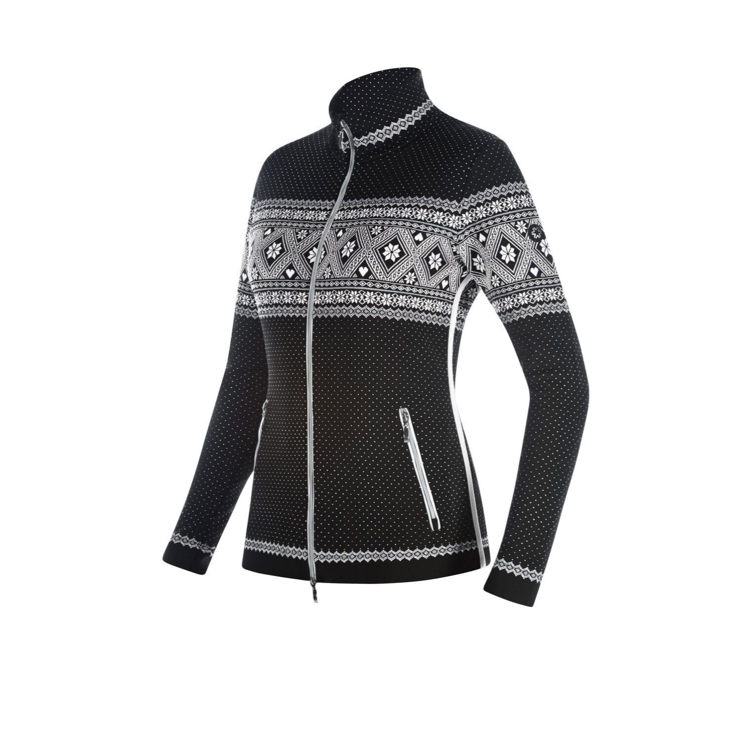 NEWLAND Lady Full Zip Black/White - Mikiny bez kapucne - 1