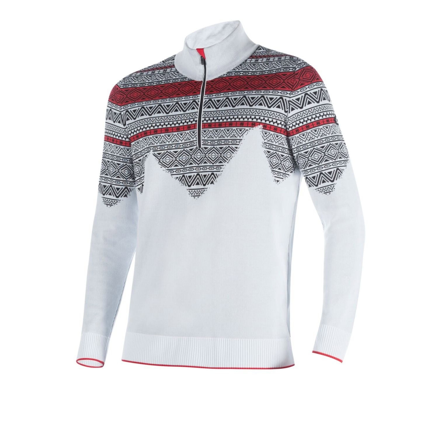 NEWLAND Man T-Neck White/Black - Mikiny bez kapucne - 1