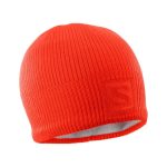 SALOMON Logo Beanie Cherry Tomato/Valiant Poppy