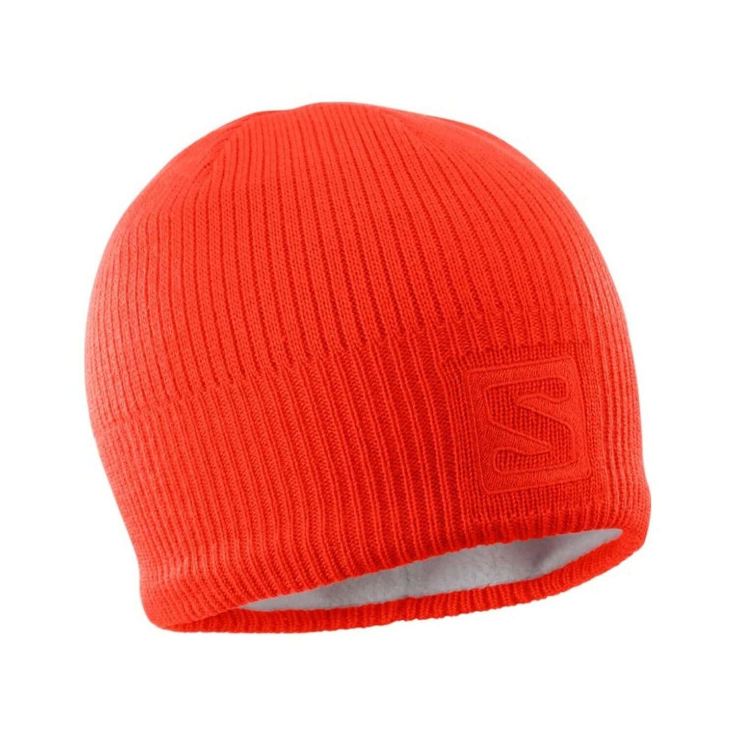 SALOMON Logo Beanie Cherry Tomato/Valiant Poppy - Čiapky - 1
