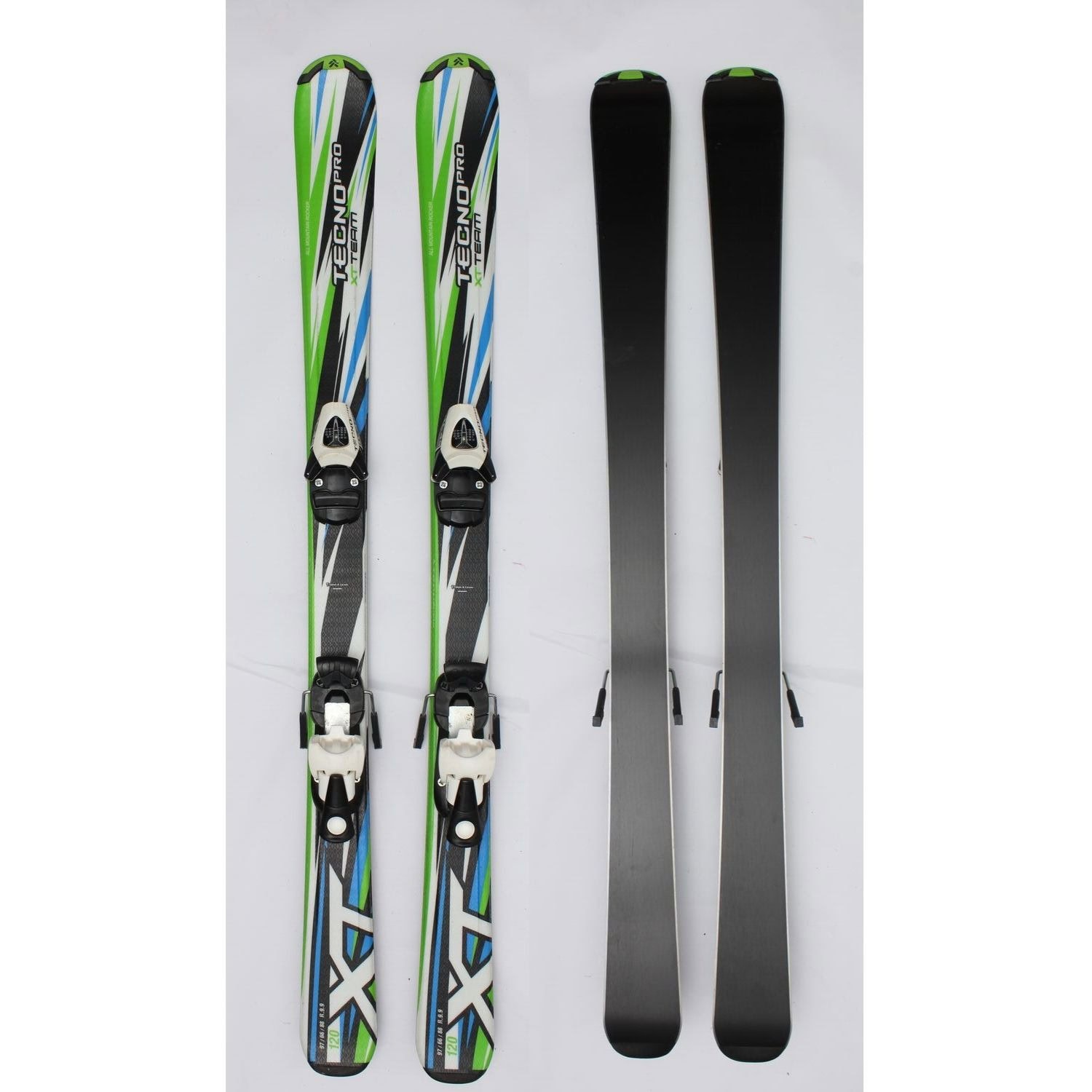 Jazdené bazárové lyže TECNO PRO XT-Team Green-Blue - Detské lyže - 1