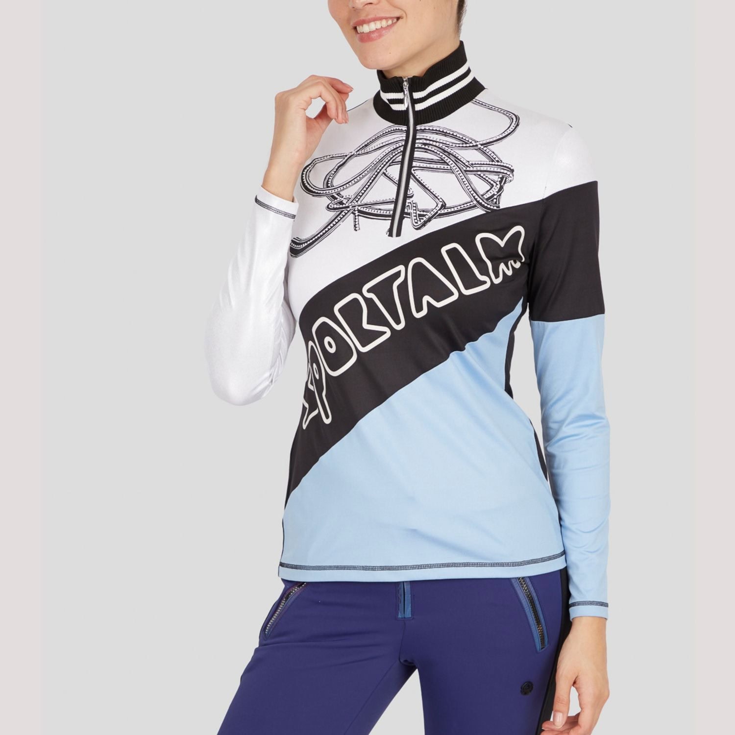 Mikina SPORTALM Vaalig Black - Mikiny bez kapucne - 1
