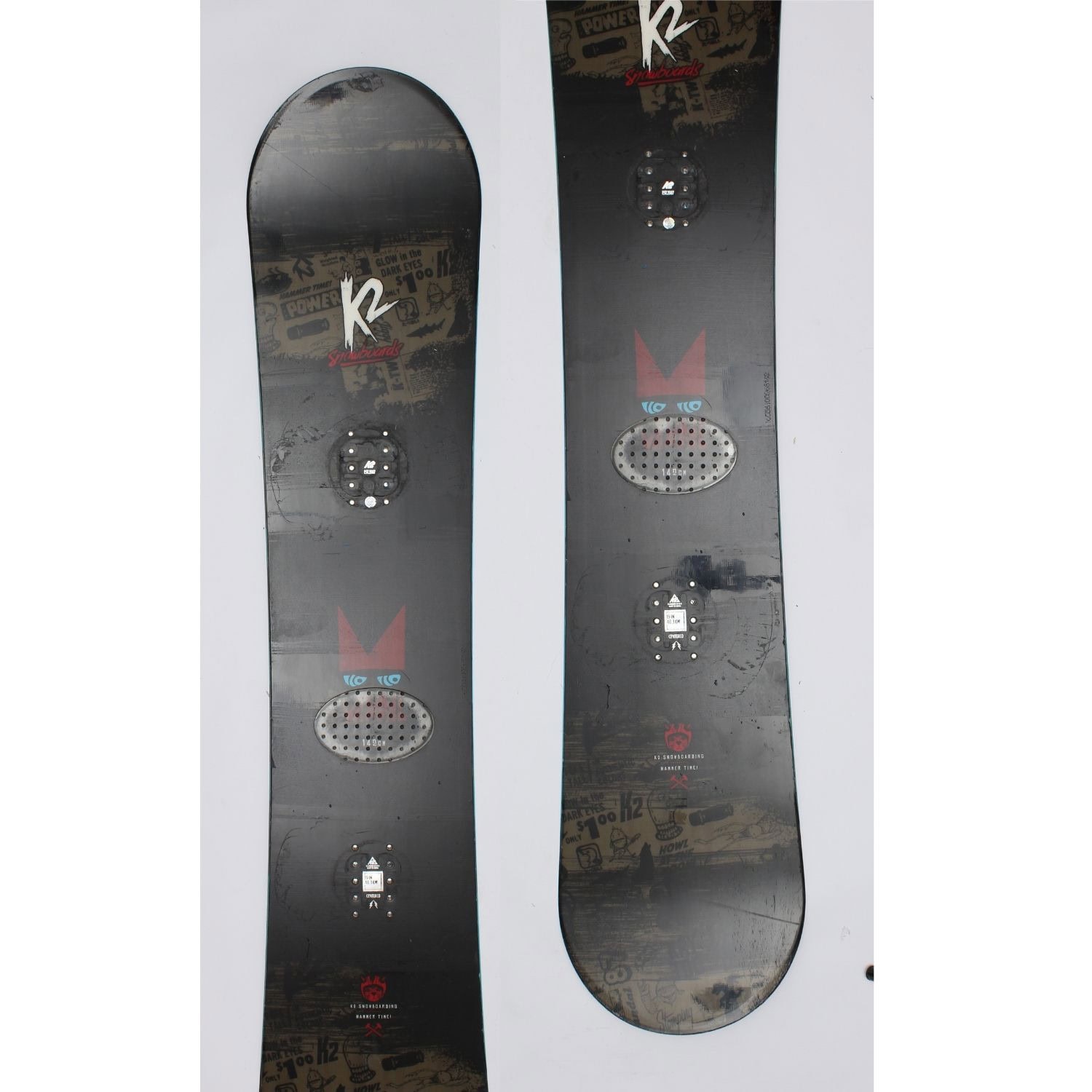 Jazdený bazárový snowboard K2 Dark Eyes s viazaním - Dámske snowboardy - 1