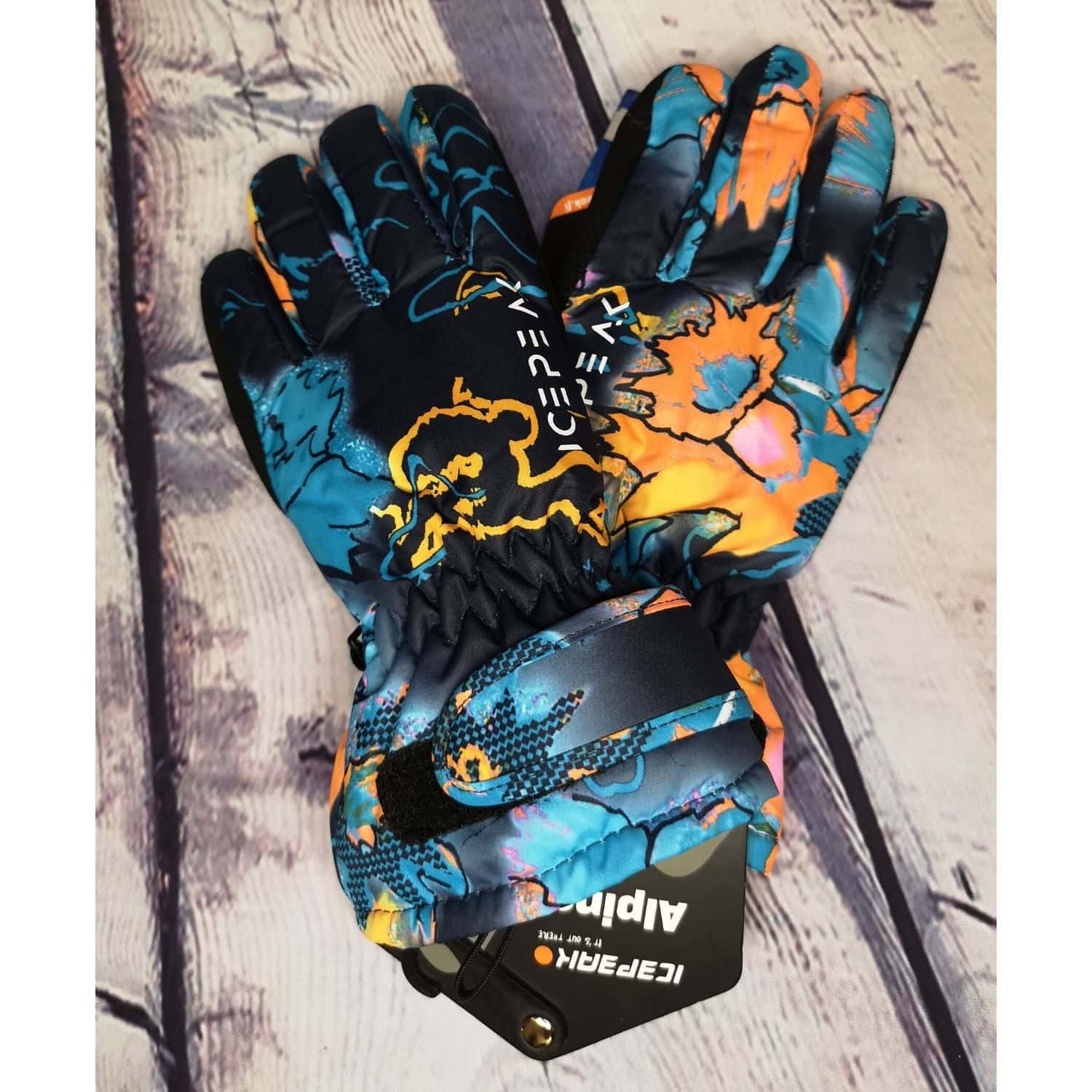 Rukavice ICEPEAK Dino JR Black/Blue - Detské rukavice - 2