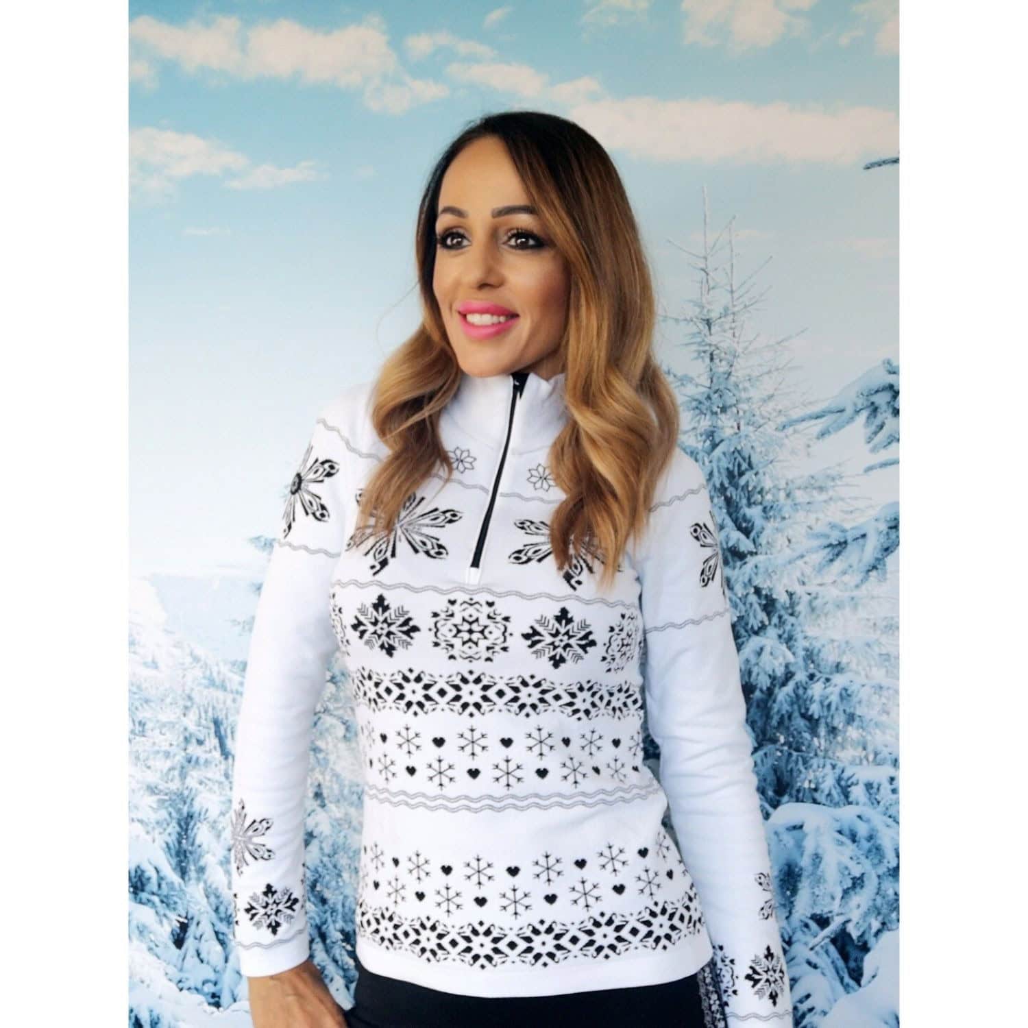 Rolák NEWLAND Lady T-Neck White/Black - Mikiny bez kapucne - 2
