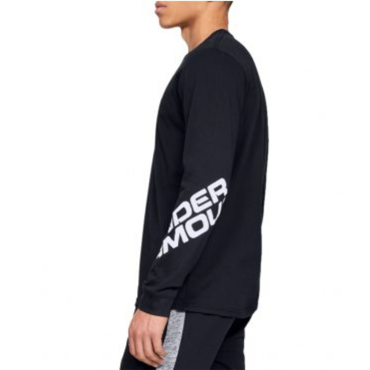 Tričko UNDER ARMOUR Wordmark Sleeve LS Black - OBLEČENIE - 2