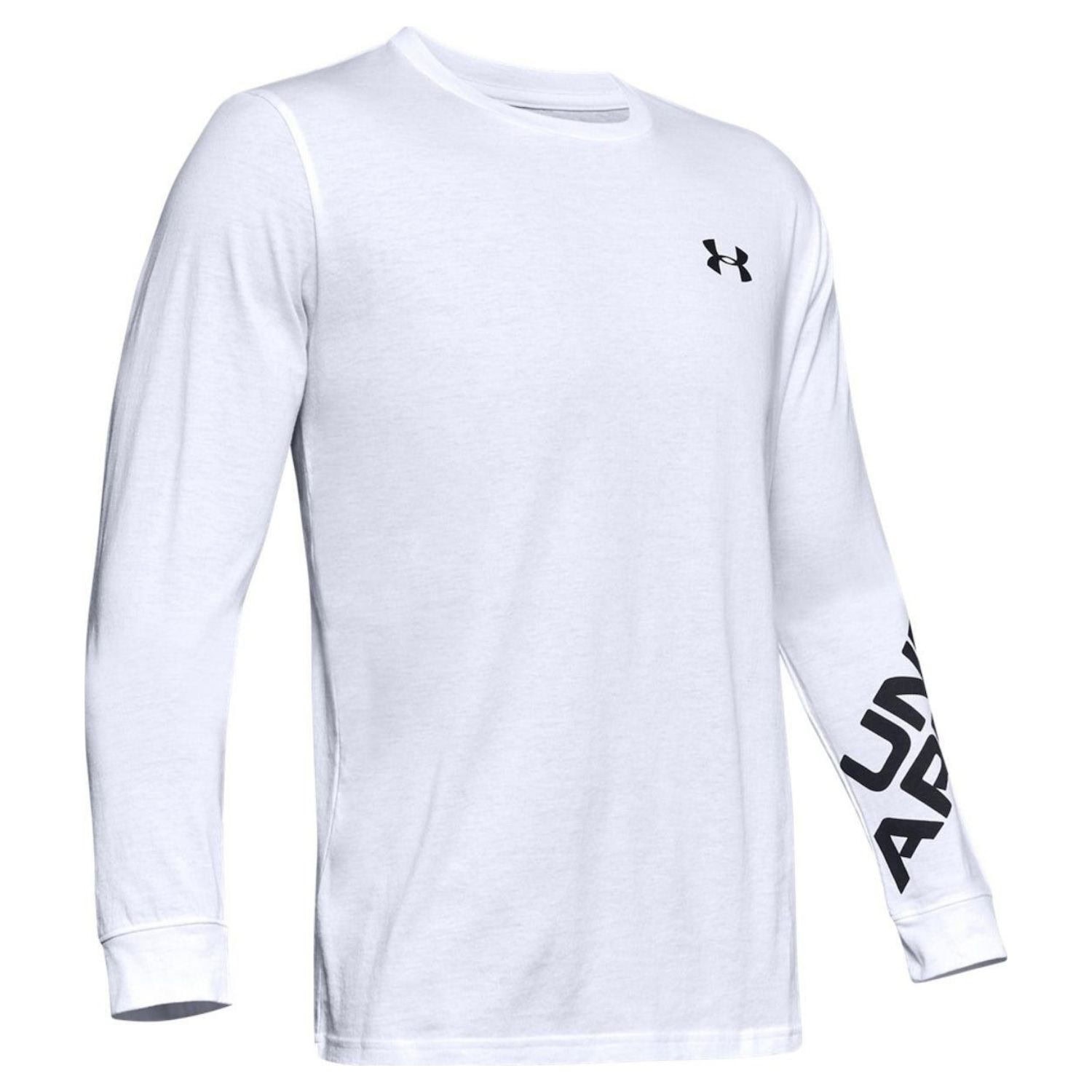 Tričko UNDER ARMOUR Wordmark Sleeve LS White - OBLEČENIE - 3