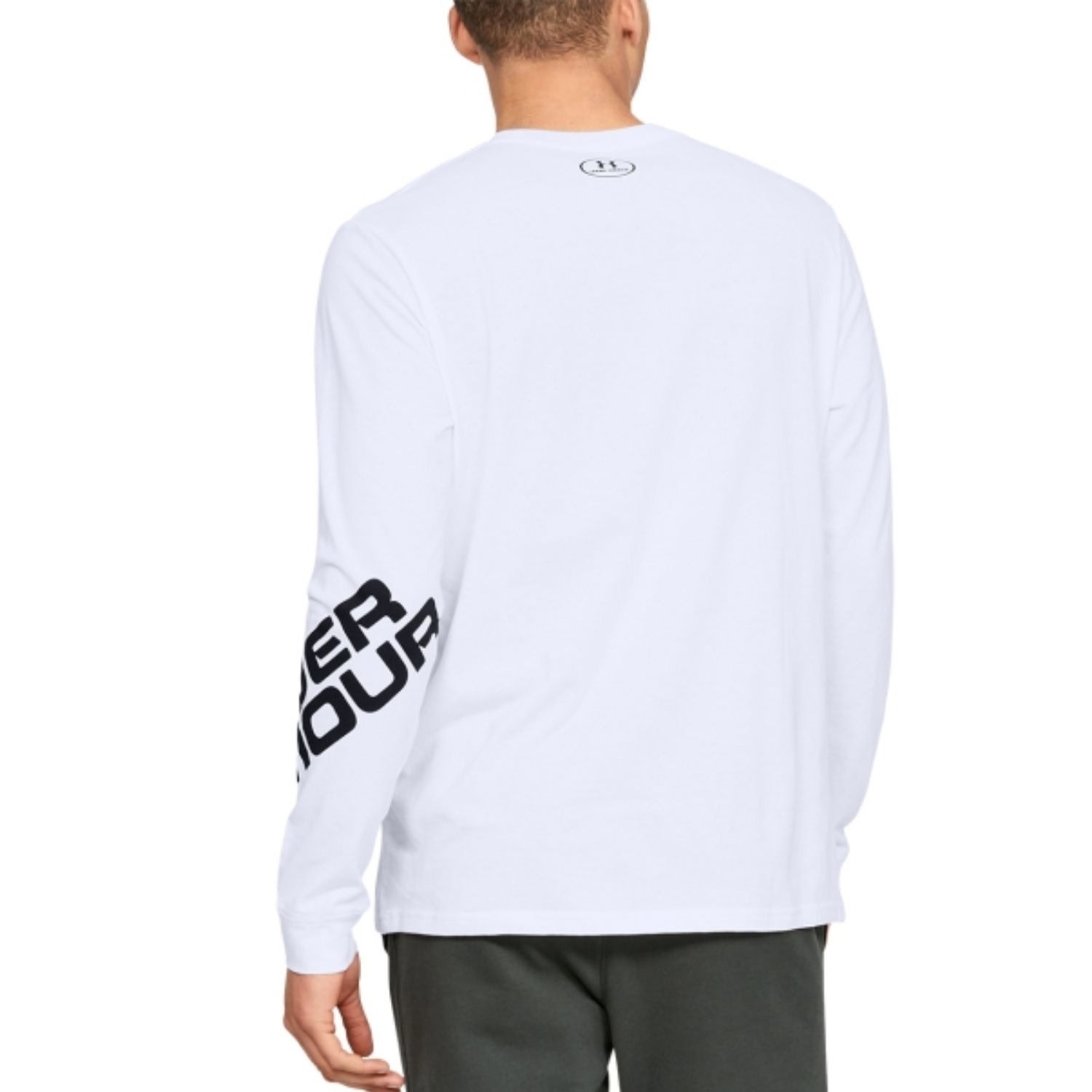 Tričko UNDER ARMOUR Wordmark Sleeve LS White - OBLEČENIE - 2