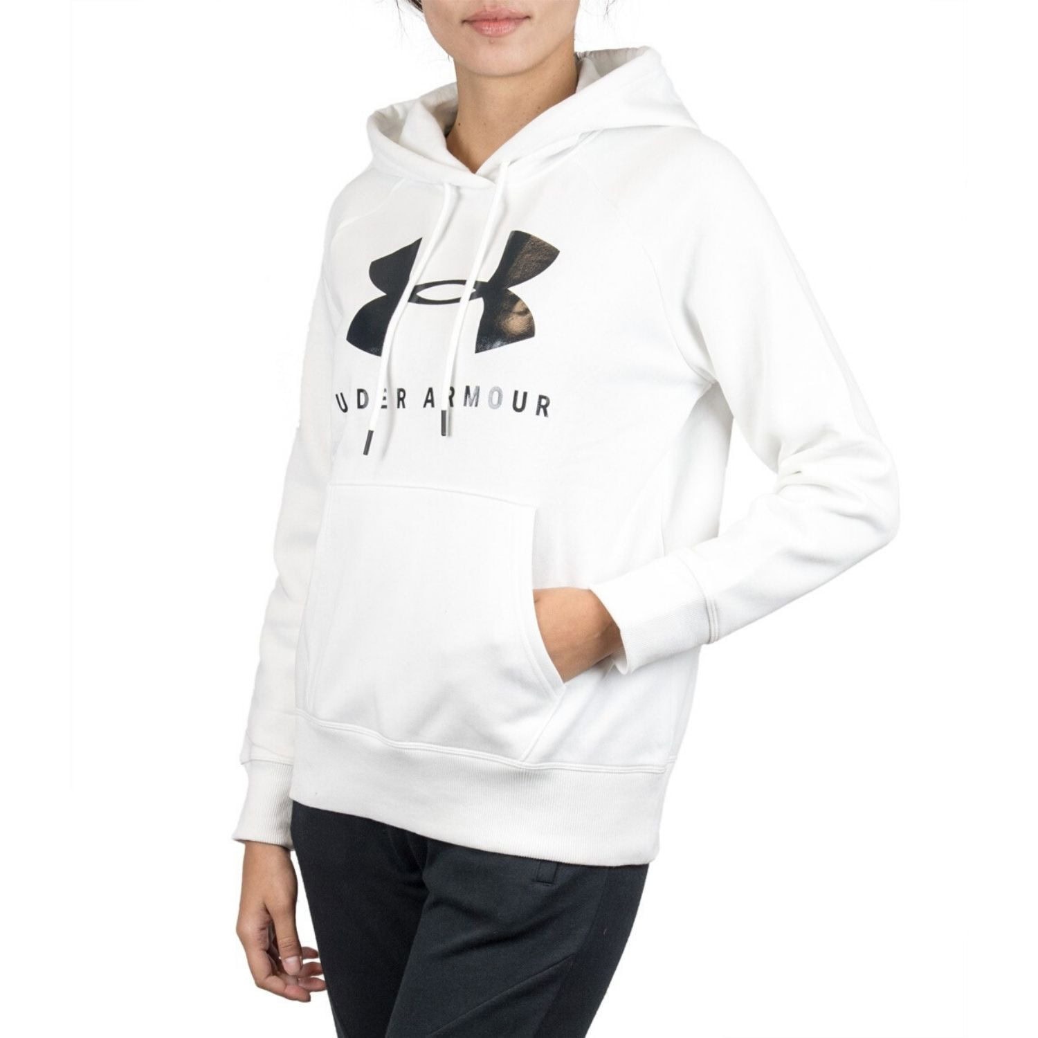 Mikina UNDER ARMOUR Rival Fleece Sportstyle Graphic White - Mikiny s kapucňou - 1