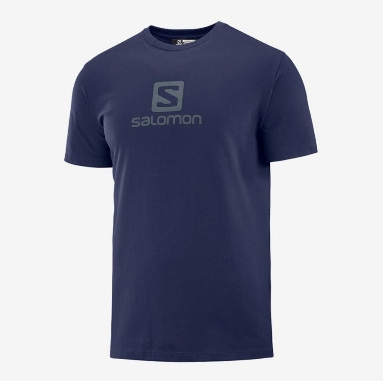 Tričko SALOMON Coton Logo SS Tee M NIGHT SKY/Ebo - Lyžiarske oblečenie SALOMON - 1