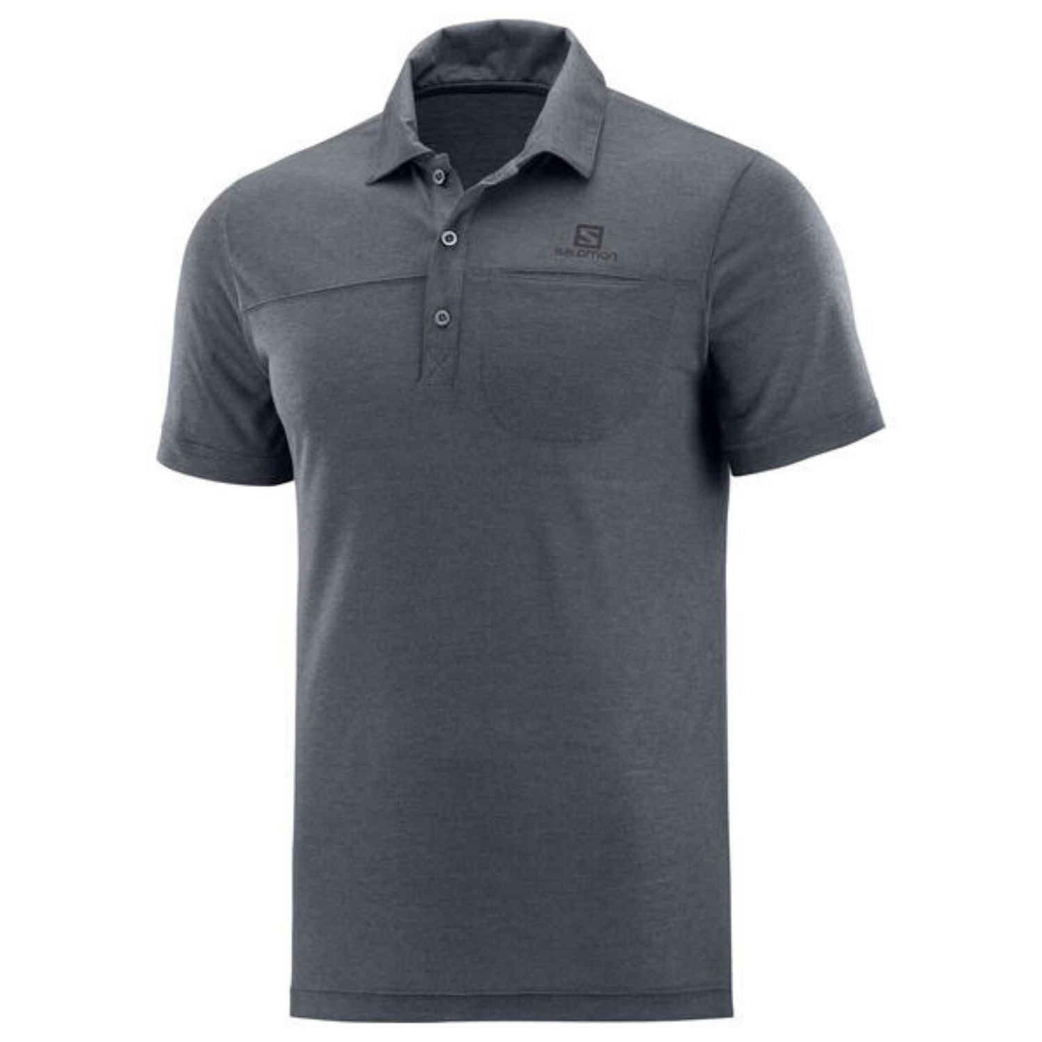 Tričko SALOMON Explore Polo M Ebony - Lyžiarske oblečenie SALOMON - 1