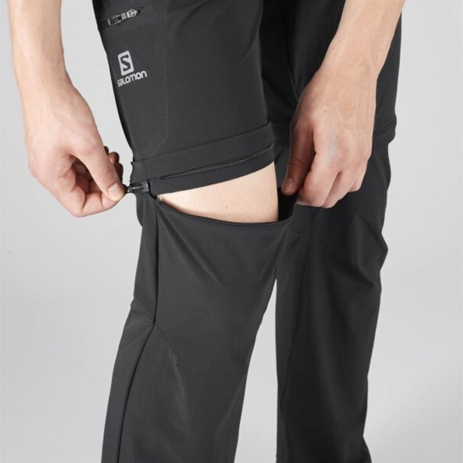 Nohavice SALOMON Wayfarer Straight ZIP PAN Black - Turistické nohavice - 4