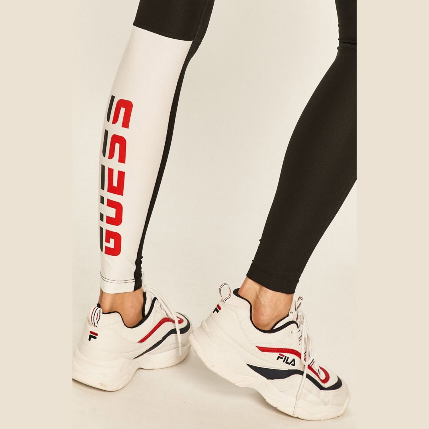 Legíny GUESS Black/White - Legíny - 3