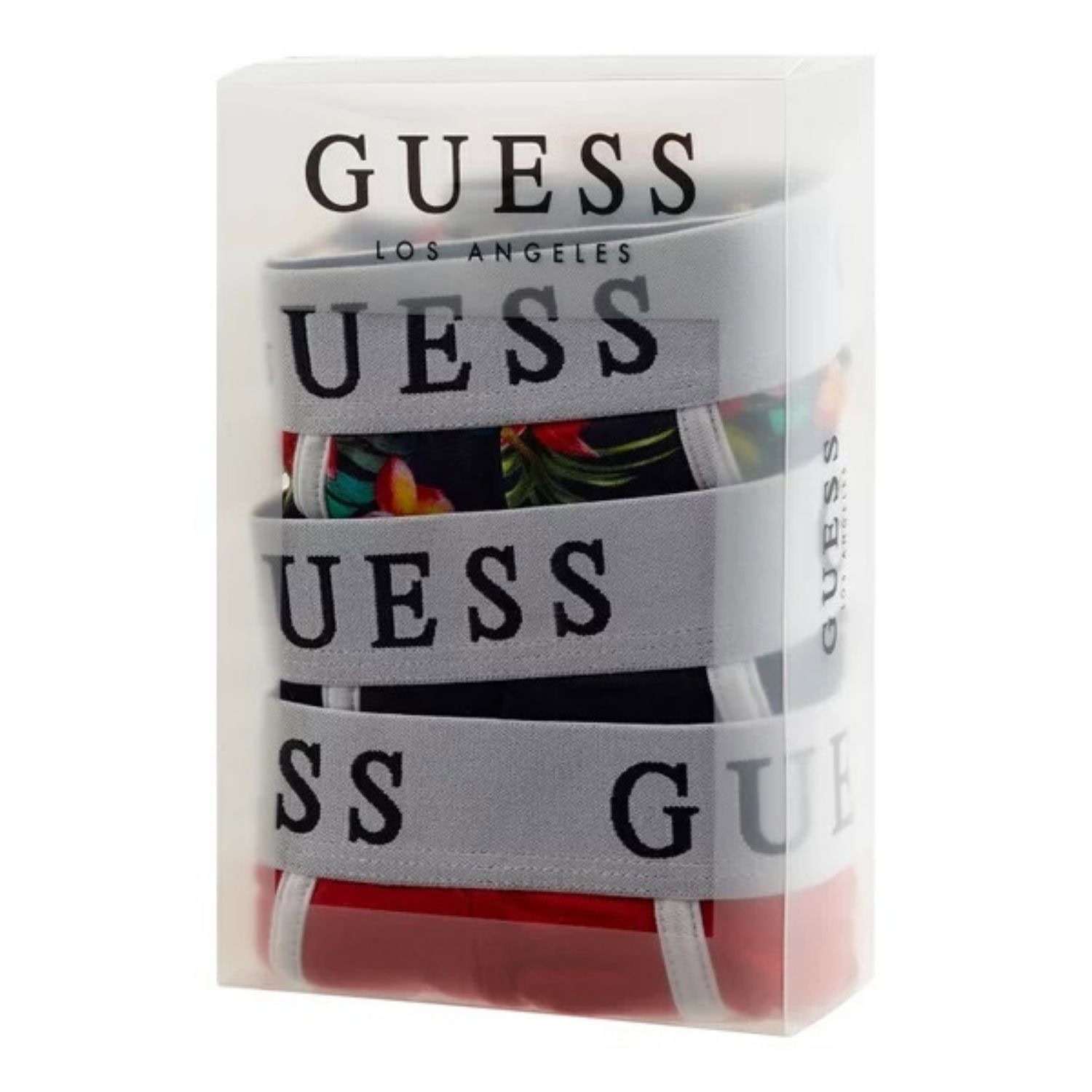 Boxerky GUESS 3-Pack Blue/Red/Multi - Spodná bielizeň - 4